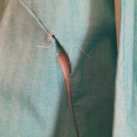 Amish Mennonite Cape Dress Nursing Mother Prairie 34.5"B 31"W Stretch Denim - Picture 4 of 10